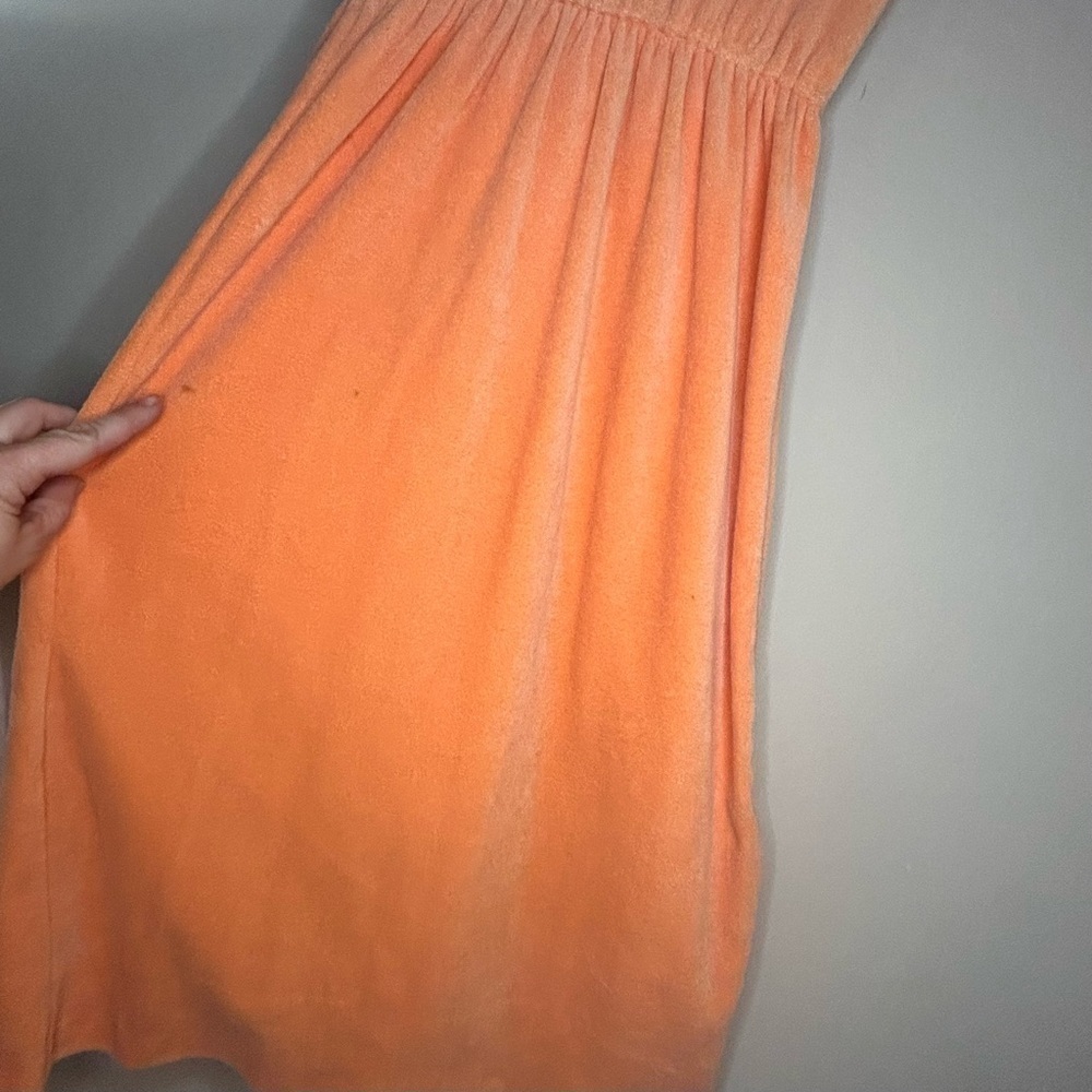 ILGWU Vintage 1970s Orange Velour Dress Ladies Garment Worker Union Collector - Picture 5 of 16